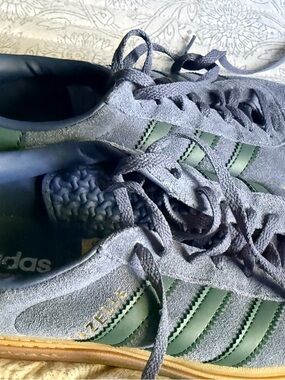 Adidas Women’s original Gazelle Suede Sneakers in Blue and Green